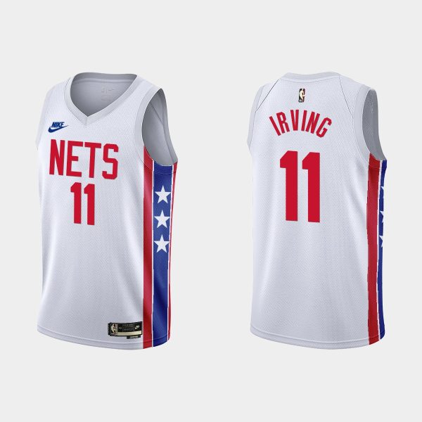 Men Brooklyn Nets Kyrie Irving #11 2022-23 Classic Edition White Jersey