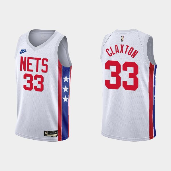 Men Brooklyn Nets Nicolas Claxton #33 2022-23 Classic Edition White Jersey