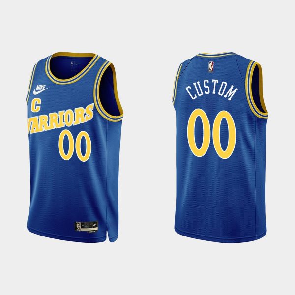 Men Golden State Warriors Custom #00 2022-23 Classic Edition Royal Jersey