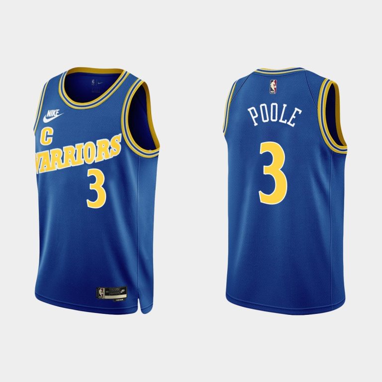 Men Golden State Warriors Jordan Poole #3 2022-23 Classic Edition Royal Jersey