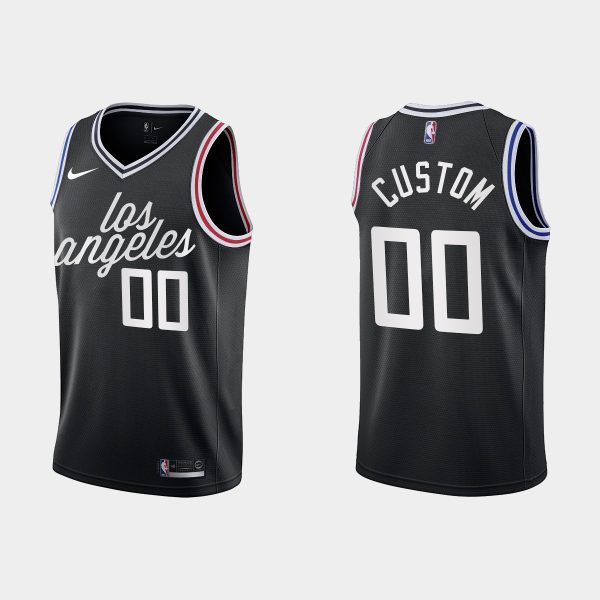 Men Los Angeles Clippers #00 Custom 2022-23 City Edition Black Jersey