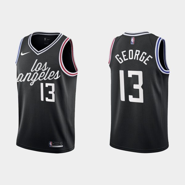 Men Los Angeles Clippers #13 Paul George 2022-23 City Edition Black Jersey