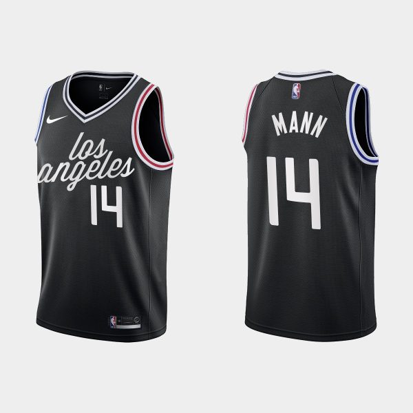 Men Los Angeles Clippers #14 Terance Mann 2022-23 City Edition Black Jersey