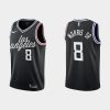 Men Los Angeles Clippers #8 Marcus Morris Sr. 2022-23 City Edition Black Jersey