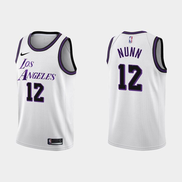 Men Los Angeles Lakers #12 Kendrick Nunn 2022-23 City Edition White Jersey