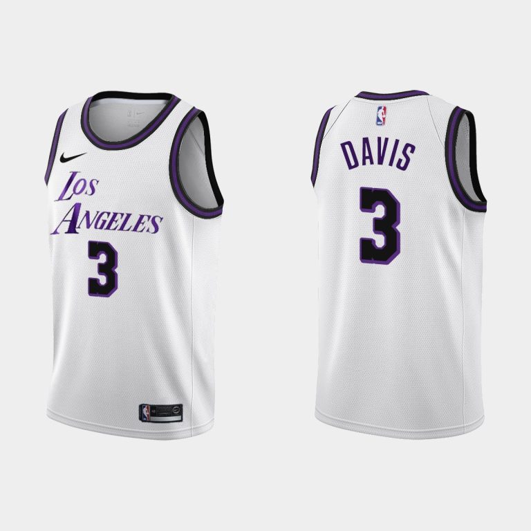 Men Los Angeles Lakers #3 Anthony Davis 2022-23 City Edition White Jersey