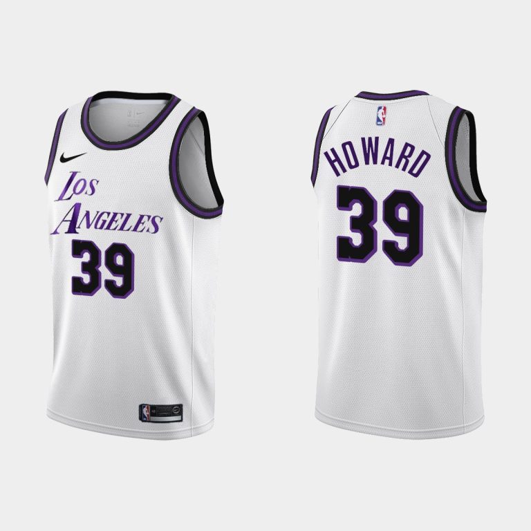 Men Los Angeles Lakers #39 Dwight Howard 2022-23 City Edition White Jersey