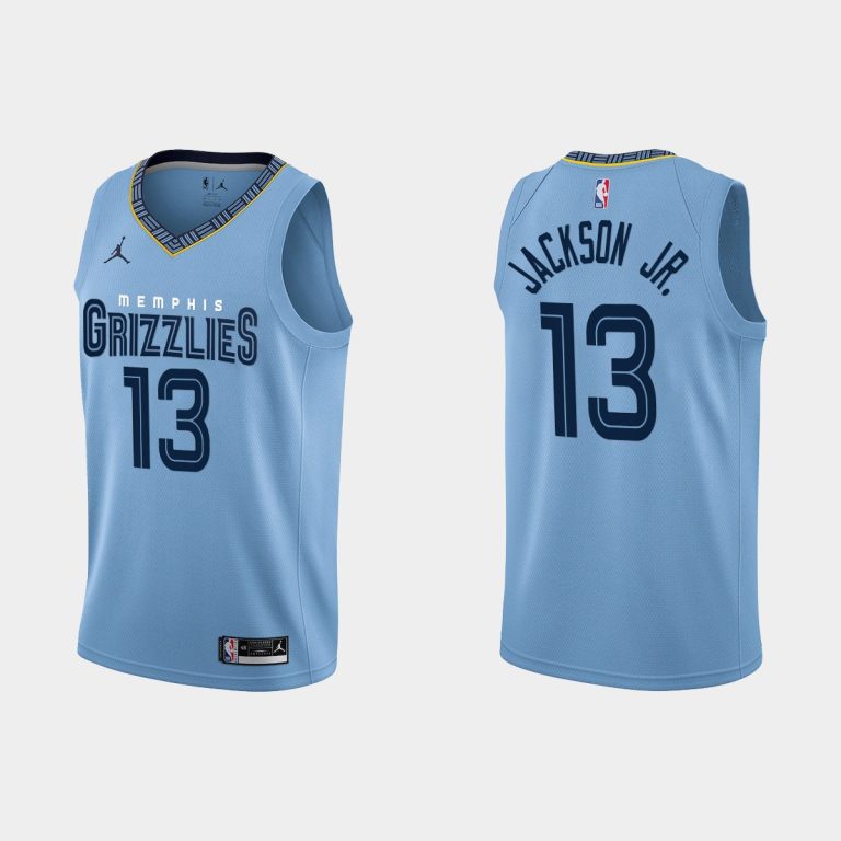 Men Memphis Grizzlies #13 Jaren Jackson Jr. 2022-23 Statement Edition Blue Jersey