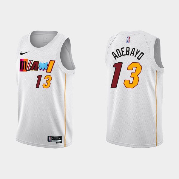 Men Miami Heat #13 Bam Adebayo 2022-23 City Edition White Jersey