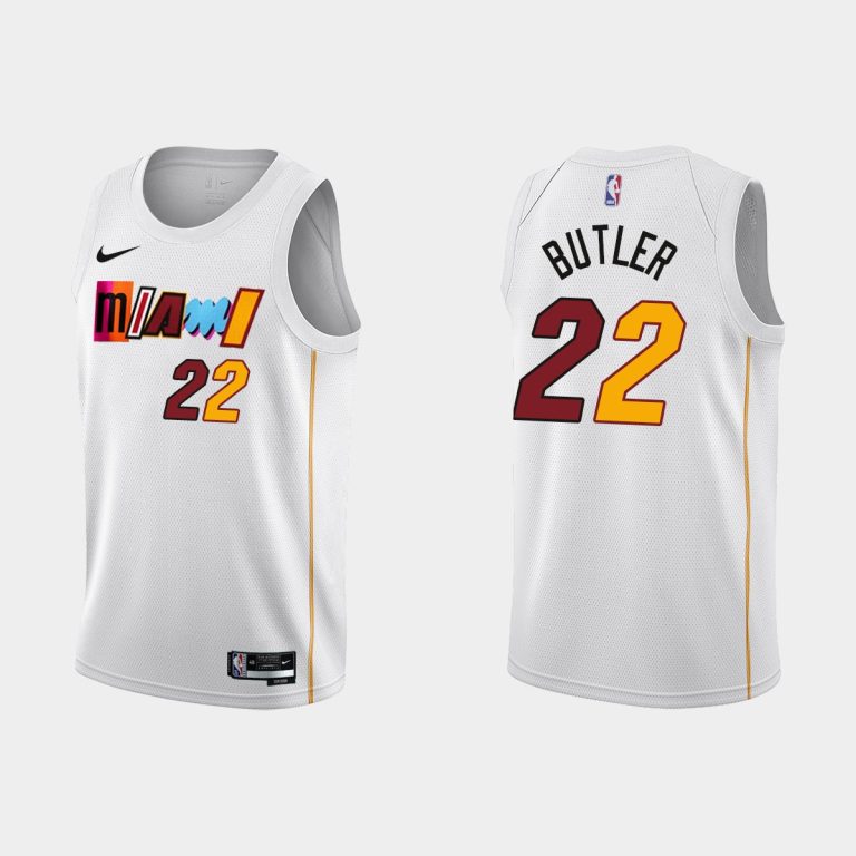 Men Miami Heat #22 Jimmy Butler 2022-23 City Edition White Jersey