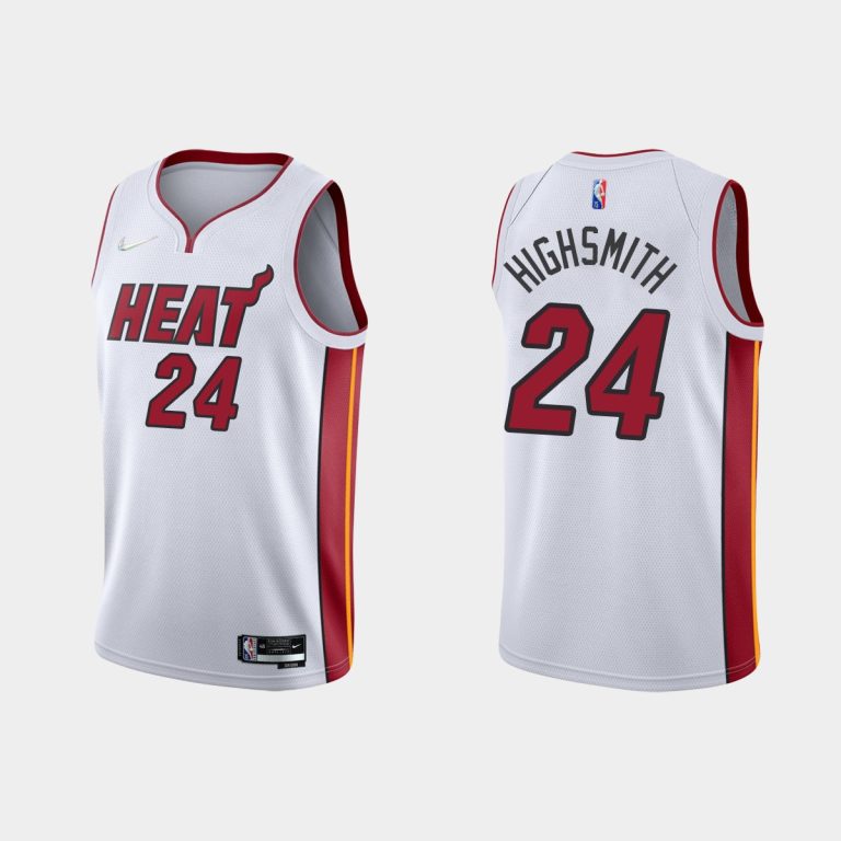 Men Miami Heat #24 Haywood Highsmith NBA 75th Anniversary Association White Jersey