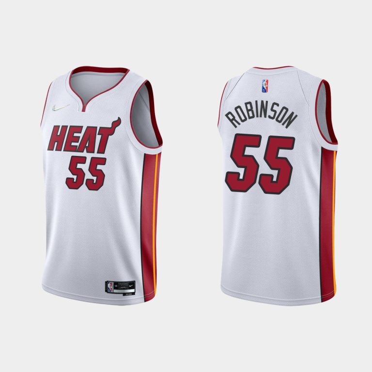 Men Miami Heat #55 Duncan Robinson NBA 75th Anniversary Association White Jersey