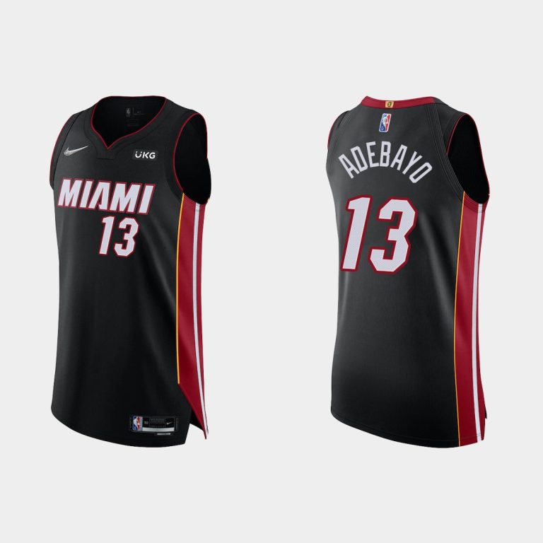 Men Miami Heat Bam Adebayo #13 2021/22 75th Anniversary Icon Black Jersey