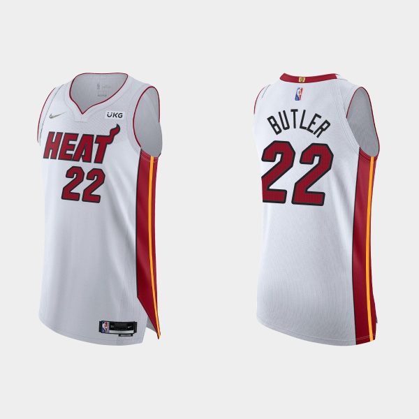 Men Miami Heat Jimmy Butler #22 2021/22 75th Anniversary Association White Jersey