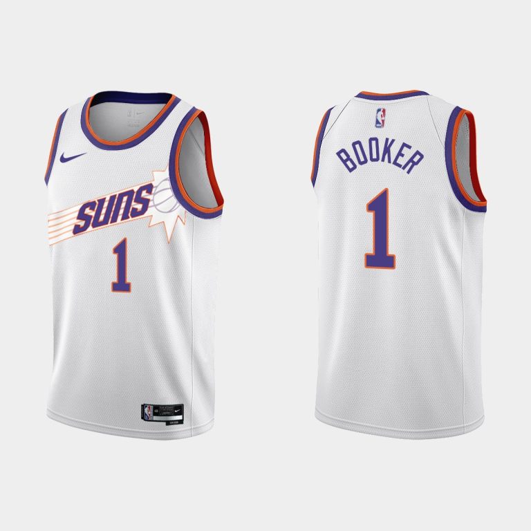 Men Phoenix Suns #1 Devin Booker 2022-23 City Edition White Jersey