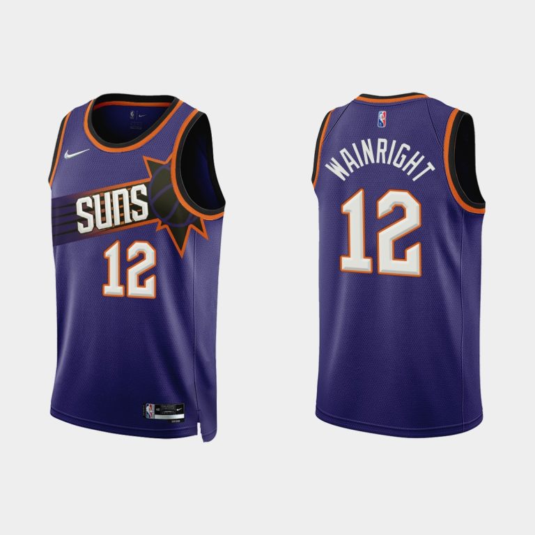 Men Phoenix Suns #12 Ishmail Wainright 2022-23 Icon Edition Purple Jersey