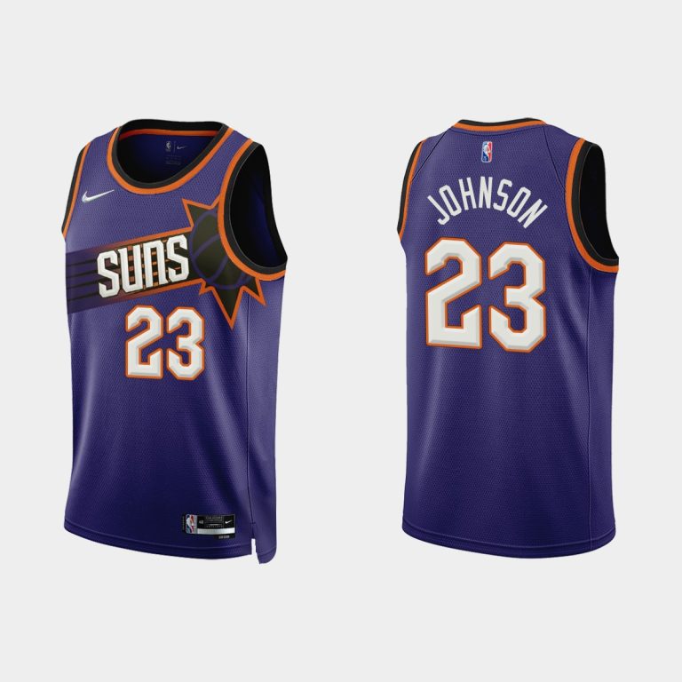 Men Phoenix Suns #23 Cameron Johnson 2022-23 Icon Edition Purple Jersey