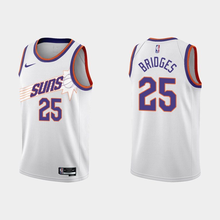 Men Phoenix Suns #25 Mikal Bridges 2022-23 City Edition White Jersey