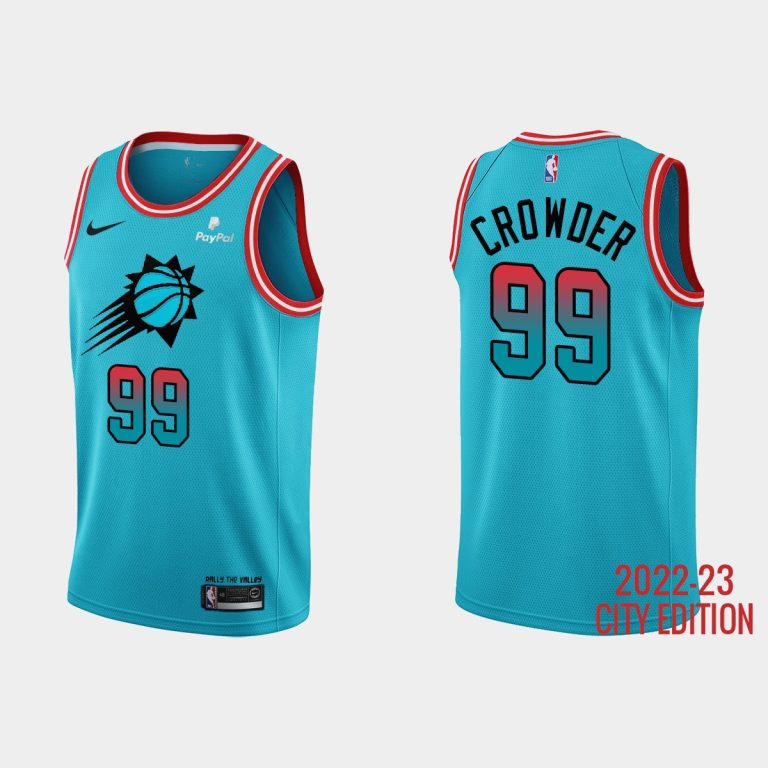 Men Phoenix Suns #99 Jae Crowder 2022-23 City Edition Blue Jersey