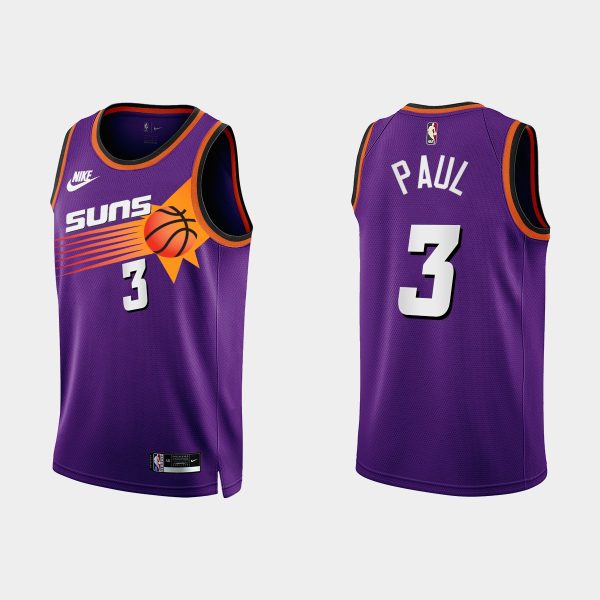 Men Phoenix Suns Chris Paul #3 2022-23 Classic Edition Purple Jersey
