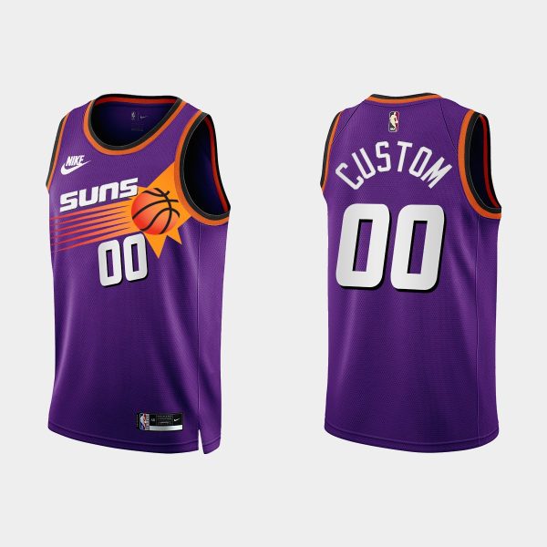 Men Phoenix Suns Custom #00 2022-23 Classic Edition Purple Jersey