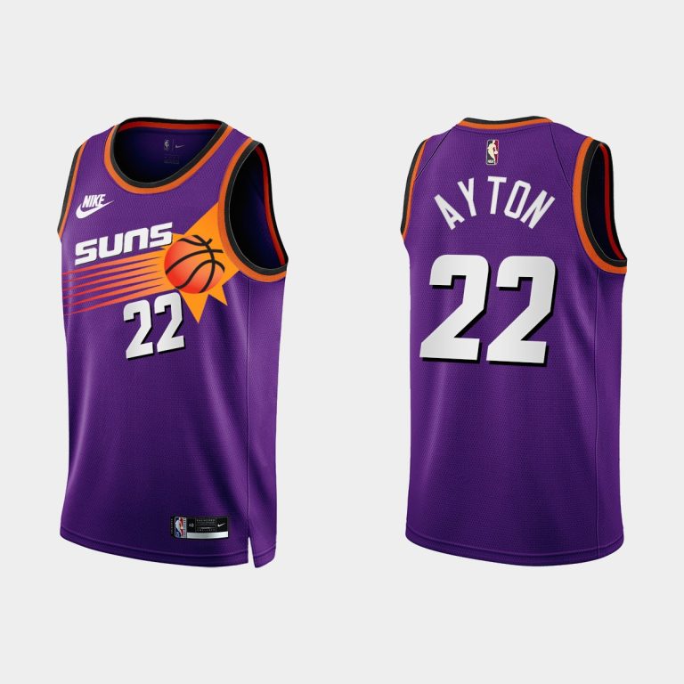 Men Phoenix Suns Deandre Ayton #22 2022-23 Classic Edition Purple Jersey