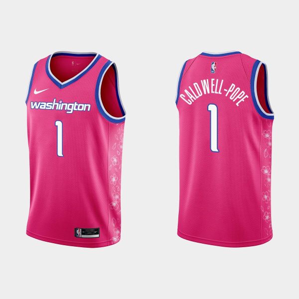 Men Washington Wizards #1 Kentavious Caldwell-Pope 2022-23 Cherry Blossom City Pink Jersey