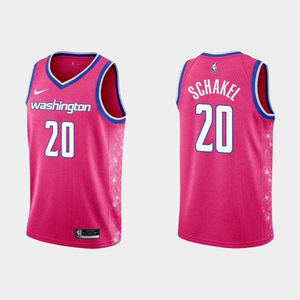 Men Washington Wizards #20 Jordan Schakel 2022-23 Cherry Blossom City Pink Jersey