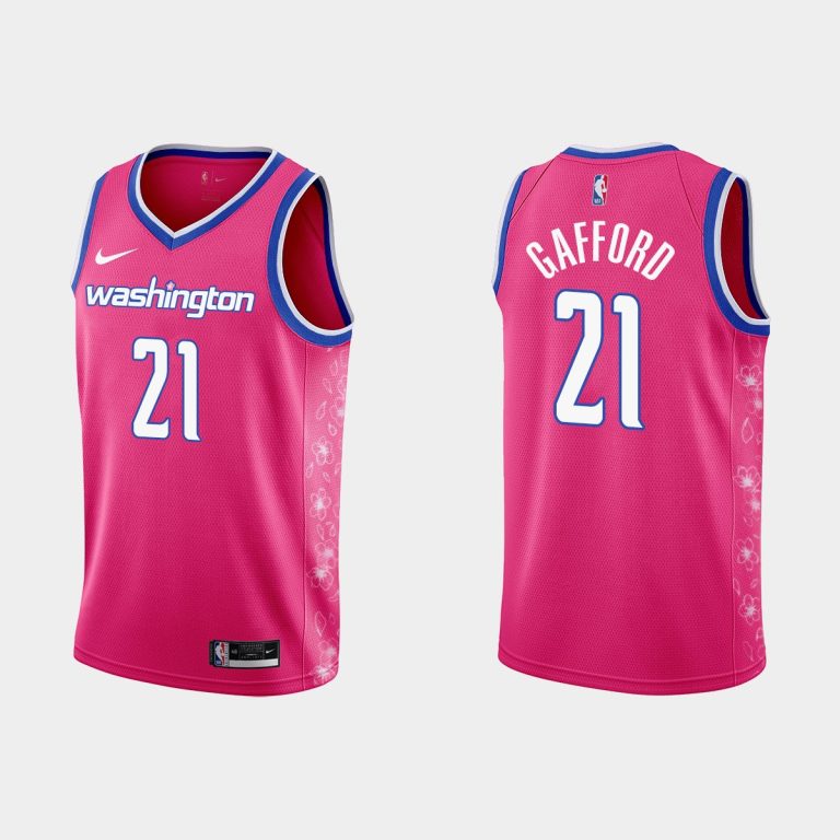 Men Washington Wizards #21 Daniel Gafford 2022-23 Cherry Blossom City Pink Jersey