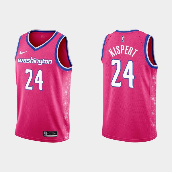 Men Washington Wizards #24 Corey Kispert 2022-23 Cherry Blossom City Pink Jersey