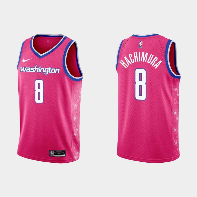 Men Washington Wizards #8 Rui Hachimura 2022-23 Cherry Blossom City Pink Jersey