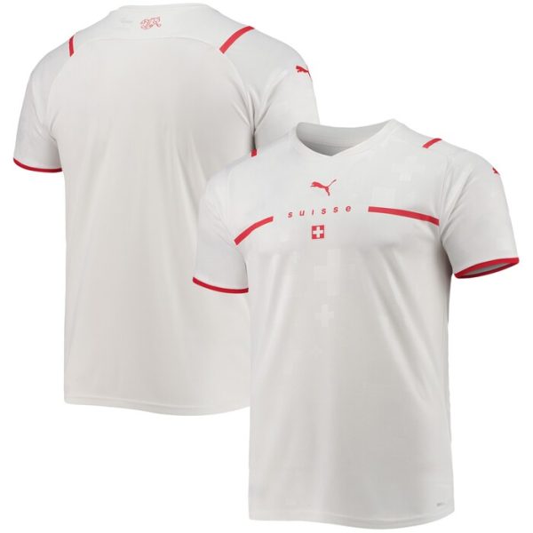 Switzerland National Team 2021/22 Away Replica Jersey - White/Red