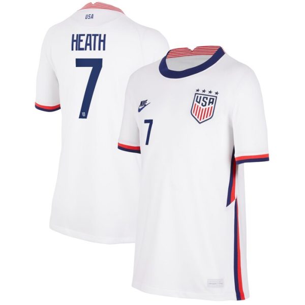 Tobin Heath Team USA Youth 2020 Home Stadium Breathe Replica Jersey - White