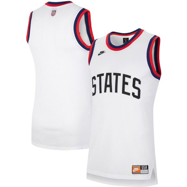 US Soccer Basketball Jersey - White