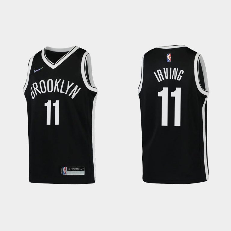 Youth Brooklyn Nets #11 Kyrie Irving 75th Anniversary Icon Black Jersey