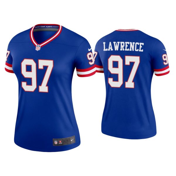 Dexter Lawrence New York Giants Royal Classic Legend Women Jersey