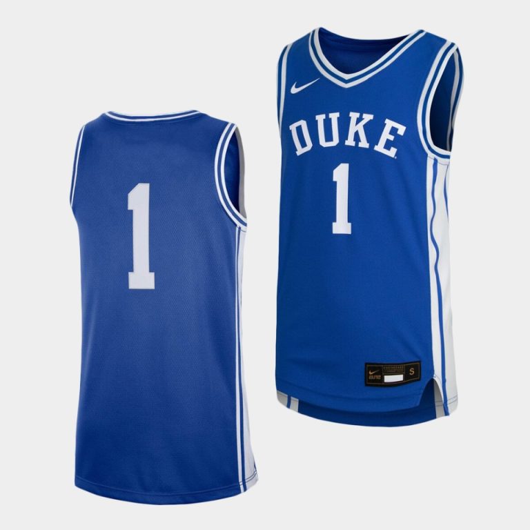 Duke Blue Devils Duke Blue Devils #1 Royal Replica College Basketball Jersey