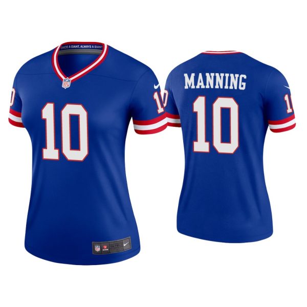 Eli Manning New York Giants Royal Classic Legend Women Jersey
