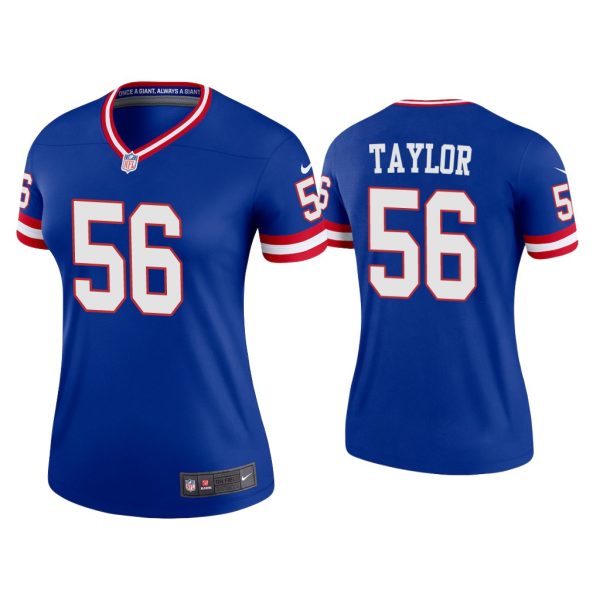 Lawrence Taylor New York Giants Royal Classic Legend Women Jersey