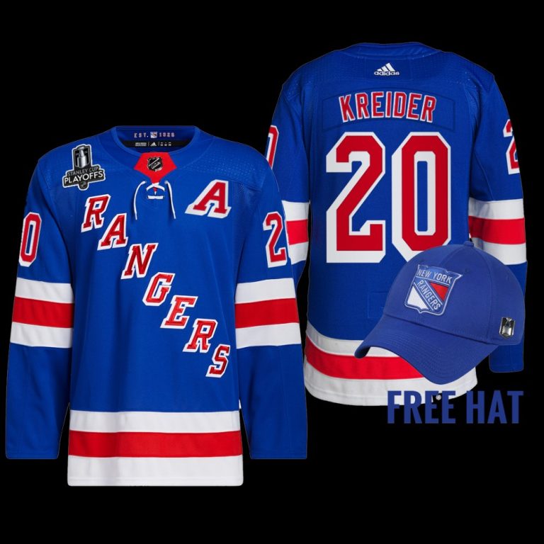 Men 2022 Metropolitan Division Champions New York Rangers Chris Kreider Jersey Royal #20 Uniform