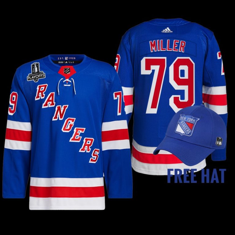 Men 2022 Metropolitan Division Champions New York Rangers K'Andre Miller Jersey Royal #79 Uniform