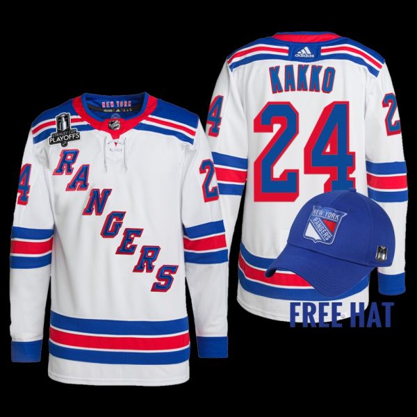 Men 2022 Metropolitan Division Champions New York Rangers Kaapo Kakko Jersey Primegreen White #24 Uniform