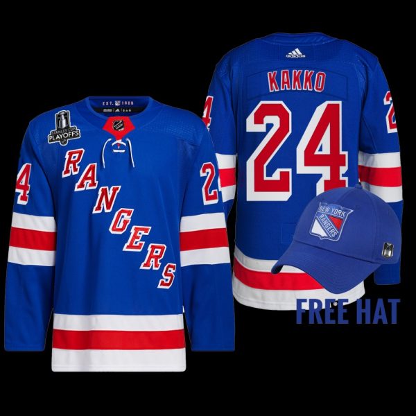 Men 2022 Metropolitan Division Champions New York Rangers Kaapo Kakko Jersey Royal #24 Uniform