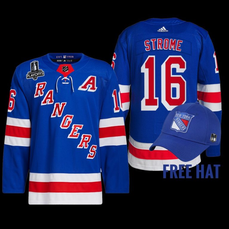 Men 2022 Metropolitan Division Champions New York Rangers Ryan Strome Jersey Royal #16 Uniform