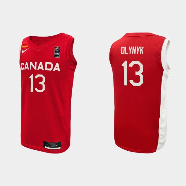 Men 2023 FIBA Basketball World Cup Canada Kelly Olynyk Red Jersey