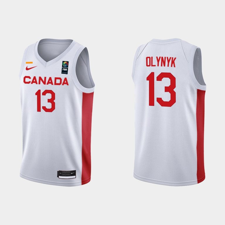 Men 2023 FIBA Basketball World Cup Canada Kelly Olynyk White Jersey