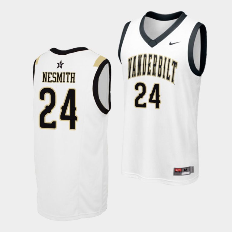 Men Aaron Nesmith Vanderbilt Commodores #24 White Replica College Basketball Jersey