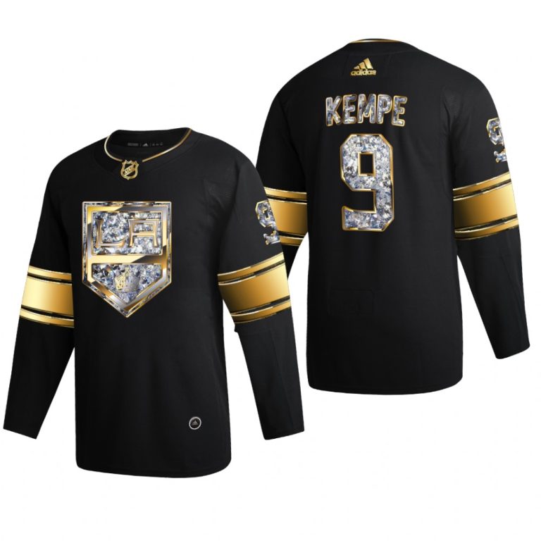 Men Adrian Kempe #9 Los Angeles Kings 2022 Stanley Cup Playoffs Black Diamond Edition Jersey