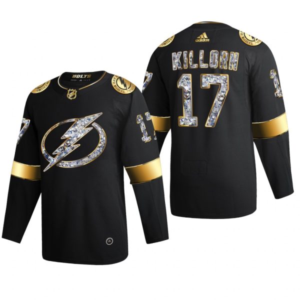 Men Alex Killorn #17 Tampa Bay Lightning 2022 Stanley Cup Playoffs Black Diamond Edition Jersey