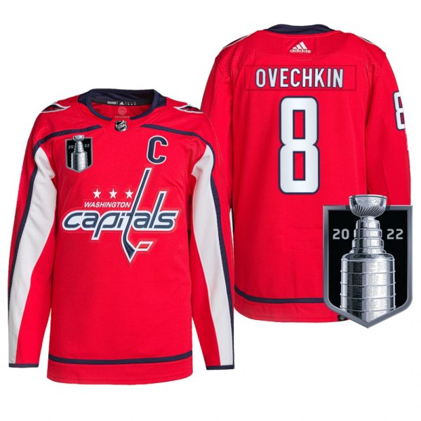 Men Alexander Ovechkin Washington Capitals 2022 Stanley Cup Playoffs Jersey Red #8 Pro Uniform